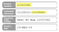 Example of an invoice